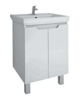 Тумба под раковину Dreja Q PLUS (D)  99.1008 55 см Белый глянец